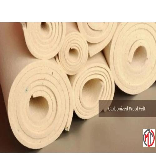 Carbonized Felt in Industrial Use – "Carbonized felt material placed inside machinery for heat protection and enhanced performance."