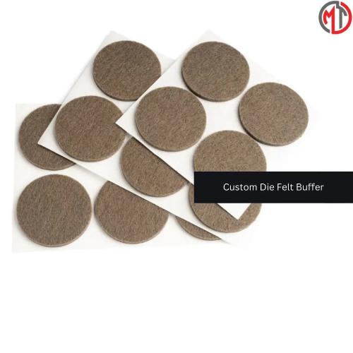 Custom Die Felt Buffer Pad – "Close-up of a custom die felt buffer pad, designed for precision cushioning and smooth die cutting operations."