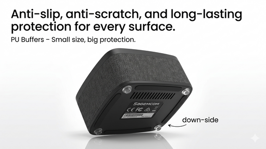 Product with anti-slip, anti-scratch, and long-lasting protection features on a white background.