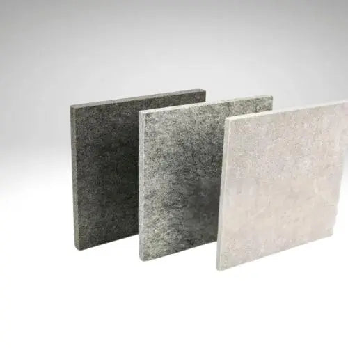 Wall Acoustic Panel – "Gray rectangular acoustic panel mounted on a wall, designed to reduce echo and enhance sound quality in the room."
